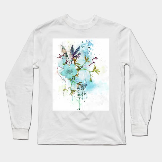 Floral print teeshirt Long Sleeve T-Shirt by AD Digital Business